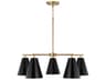 Capital Lighting Charlie 5-Light Matte Brass And Black Chandelier