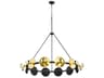 Cyan Design 12-Light Noir Gold Leaf Black Chandelier