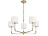 Cyan Design Hightower 5-Light Clear And Aged Brass Candelabra Chandelier