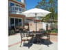 California Outdoor Umbrella Quick Ship Venture Series 6 Foot Square Market Aluminum Outdoor Umbrella with Push Lift System