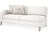 Caracole Victoria LAF Sparkling Argent White Upholstered Loveseat