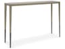 Caracole Classic Perfect Together Rectangular Stone Brushed Antique Brass Deep Bronze Console Table