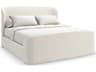 Caracole Classic Soft Embrace White Hardwood Upholstered Queen Sleigh Bed