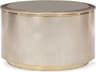 Caracole Classic Circle in Time Lobby Round Auric Gold Bullion Coffee Table