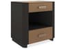 Caracole Classic 2-Drawers Brown Birch Wood Nightstand