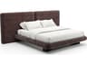 Caracole Overlap Brown Upholstered King Platform Bed