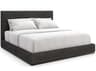 Caracole The Boutique Bed Tuxedo Black Birch Wood Upholstered Queen Platform
