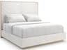 Caracole Meet U In Middle Sun Drenched Oak White Ash Wood Upholstered King Platform Bed