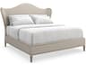 Caracole Bedtime Beauty Auric Beige Birch Wood Upholstered King Platform Bed