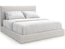 Caracole The Boutique Bed Pearl White Birch Wood Upholstered King Platform