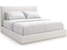 Caracole The Boutique Bed Pearl White Birch Wood Upholstered King Platform