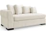 Caracole Modern Metro Edge 75.75" Satin Ebony White Upholstered Chaise