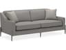 Caracole Modern Artisan Remix Remix Smoked Stainless Gray Upholstered Sofa