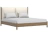 Caracole Atelier Natural Rubberwood Upholstered Queen Panel Bed