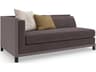 Caracole Upholstery Tuxedo LAF Brushed Deep Bronze Brown Upholstered Loveseat