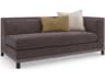 Caracole Upholstery Tuxedo RAF Brushed Deep Bronze Brown Upholstered Loveseat