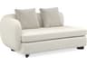 Caracole Upholstery Lumi Almost Black White Upholstered Chaise