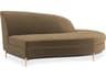 Caracole Upholstery Threes Company Brown Upholstered Chaise
