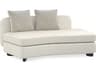 Caracole Upholstery Lumi Almost Black White Upholstered Chaise