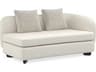 Caracole Upholstery Lumi Almost Black White Upholstered Chaise