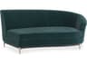 Caracole Upholstery Threes Company Green Upholstered Chaise