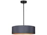 Canarm Rexton 3 -light Black Drum Pendant