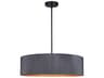 Canarm Rexton 3 -light Black Drum Pendant