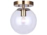 Canarm Camilo 1 -light Gold Globe Flush Mount
