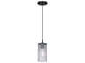 Canarm Kinslea 1 -light Black Cylinder Mini Pendant