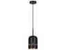 Canarm Miles 1 -light Black Cylinder Mini Pendant