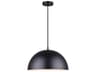 Canarm Sadie 1 -light Black Dome Pendant