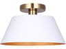 Canarm Daxton 1 -light White Semi Flush Mount