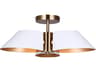 Canarm Daxton 3 -light White Semi Flush Mount