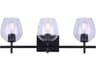 Canarm Cain 3 -light Black Vanity Light