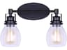 Canarm Carson 2 -light Black Vanity Light