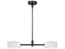 Canarm Carmynn 2 -light Black LED Drum Island Pendant