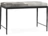 Classic Home Achen Gray Bronze Fur Accent Bench
