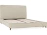 Classic Home Tate Cream White Acacia Wood Upholstered King Platform Bed