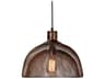 Classic Home Polaris 1-Light Rustic Bronze Bowl Pendant