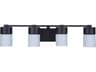 Craftmade District 4-Light Flat Black Glass Vanity Light