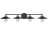 Craftmade Isaac 4-Light Flat Black Satin Brass Vanity Light