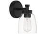 Craftmade Henning 1-Light Flat Black Glass Wall Sconce