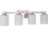 Craftmade Bretton 4-Light Polished Nickel Glass Vanity Light