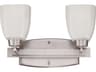 Craftmade Bridwell 2-Light Brushed Satin Nickel Glass Vanity Light