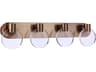 Craftmade Glisten 4-Light Satin Brass Glass LED Vanity Light