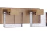 Craftmade Alamere 2-Light Satin Brass Clear Glass LED Vanity Light
