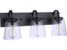 Craftmade Elsa 3-Light Flat Black Vanity Light