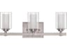 Craftmade Celeste 3-Light Brushed Polished Nickel Glass Vanity Light