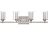 Craftmade Celeste 4-Light Brushed Polished Nickel Glass Vanity Light