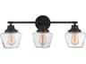 Craftmade Essex 3-Light Flat Black Glass Vanity Light